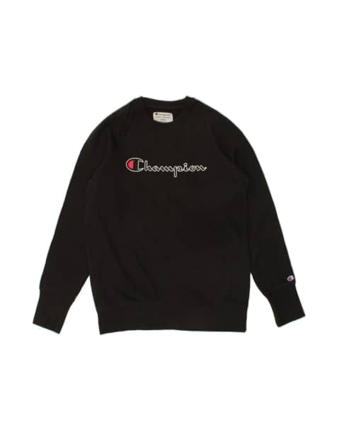 Vintage Champion Graphic Sweatshirt Jumper Small In Black - view 1