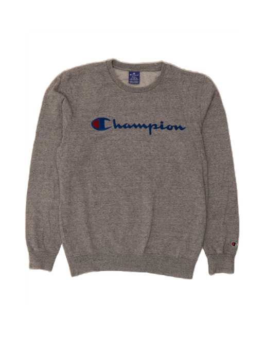 Vintage Champion Graphic Sweatshirt Jumper Small In Grey Flecked