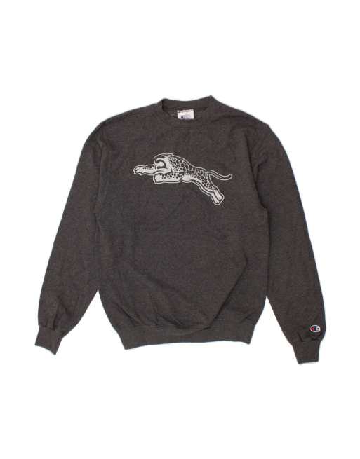 Vintage Champion Graphic Sweatshirt Jumper Small In Grey