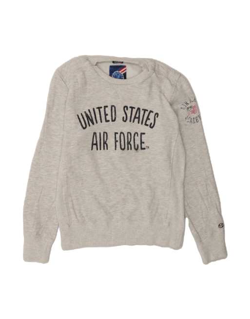 Vintage Champion Graphic Sweatshirt Jumper Small In Grey