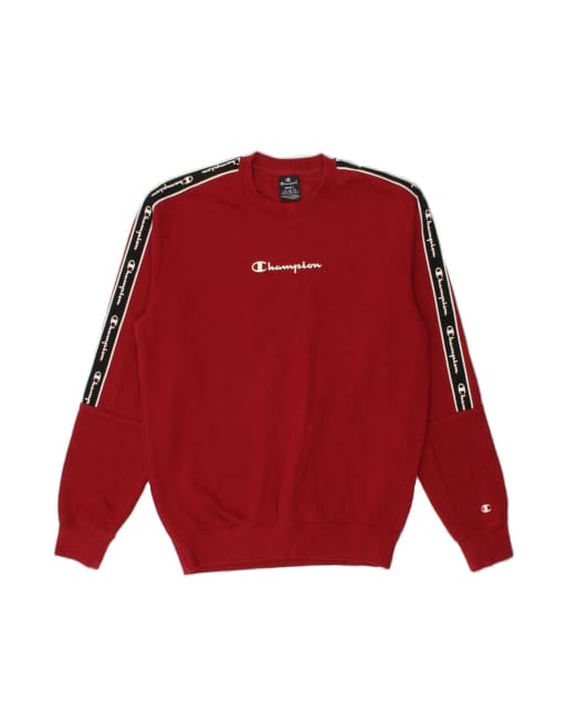 Vintage Champion Graphic Sweatshirt Jumper Small In Red