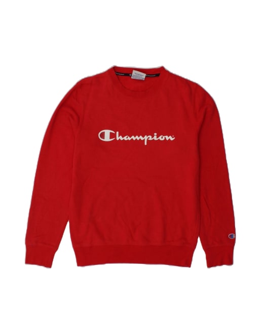 Vintage Champion Graphic Sweatshirt Jumper Small In Red