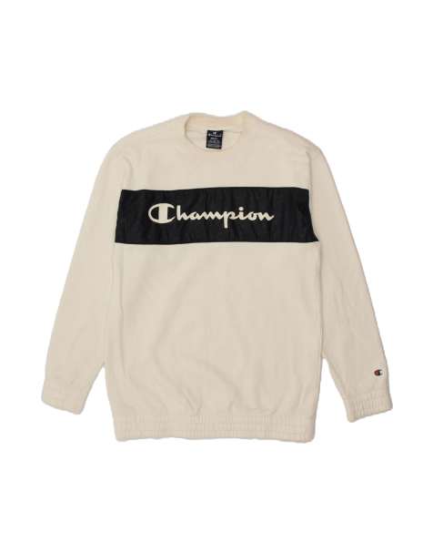 Vintage Champion Graphic Sweatshirt Jumper Small In White - view 1