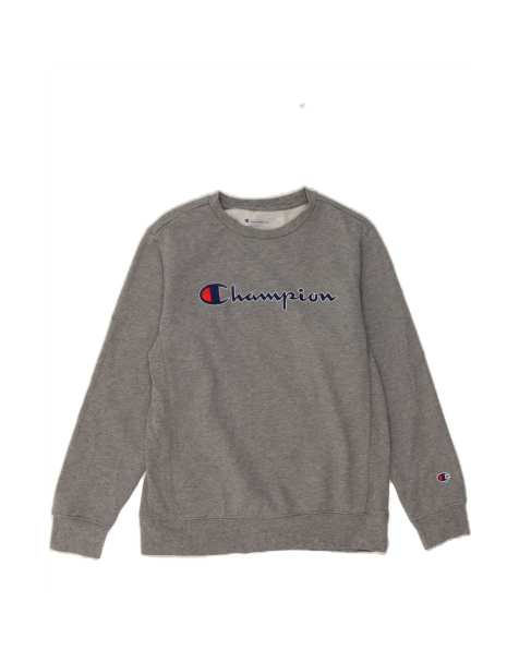 Vintage Champion Graphic Sweatshirt Jumper UK 14 Large In Grey - view 1
