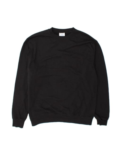 Vintage Champion Graphic Sweatshirt Jumper XL In Black