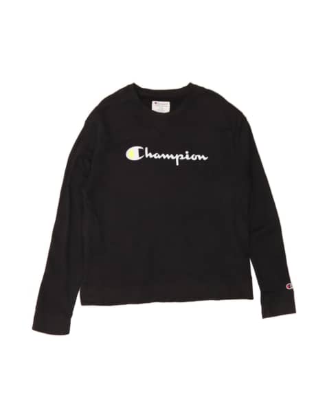 Vintage Champion Graphic Sweatshirt Jumper XL In Black - view 1