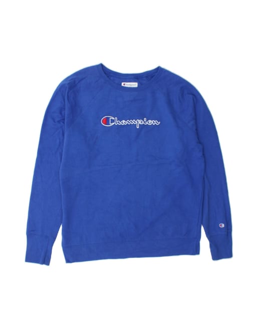 Vintage Champion Graphic Sweatshirt Jumper XL In Blue