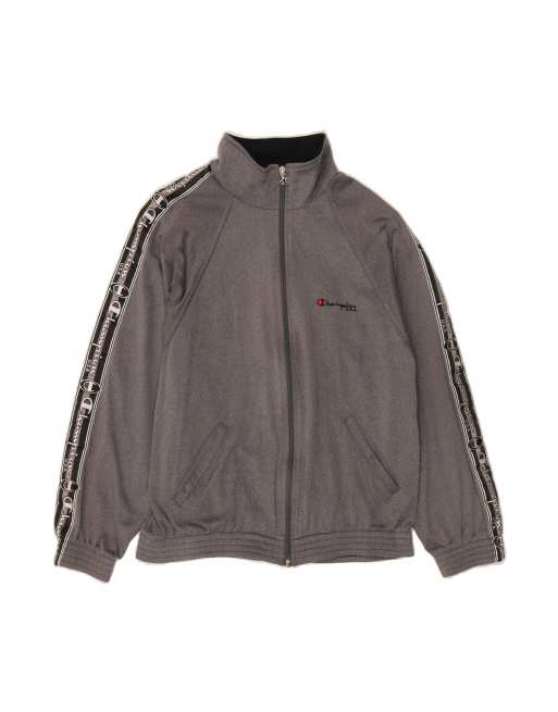 Vintage Champion Graphic Tracksuit Top Jacket Medium In Grey Colourblock
