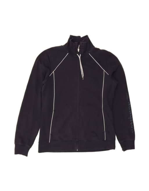 Vintage Champion Graphic Tracksuit Top Jacket UK 16 Large In Blue