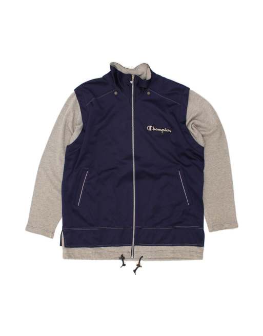 Vintage Champion Graphic Tracksuit Top Jacket XL In Blue Colourblock