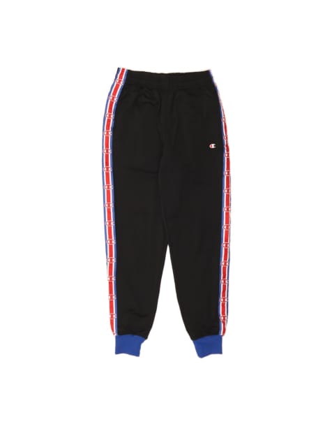 Vintage Champion Graphic Tracksuit Trousers Joggers Medium In Black Colourblock - view 1