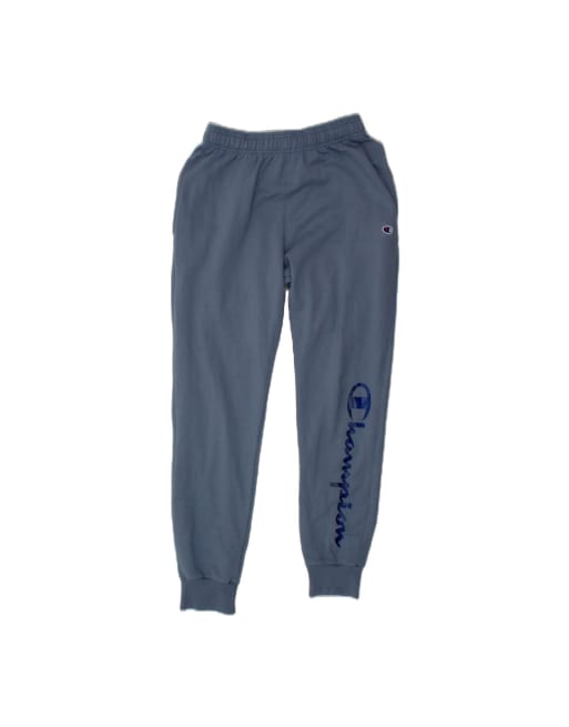 Vintage Champion Graphic Tracksuit Trousers Joggers Medium In Blue