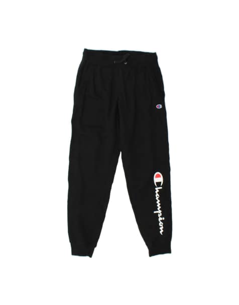 Vintage Champion Graphic Tracksuit Trousers Joggers Small In Black - view 1