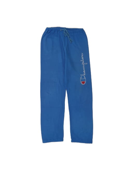 Vintage Champion Graphic Tracksuit Trousers Medium In Blue