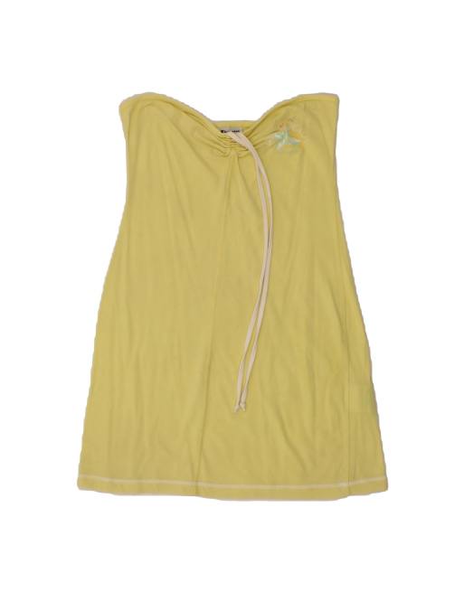 Vintage Champion Halter Dress UK 8 Small In Yellow
