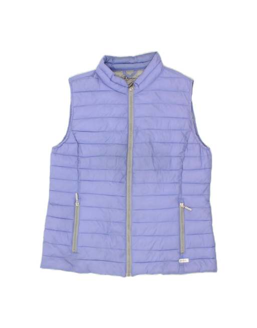 Vintage Champion Heritage Fit Padded Gilet It 50 Large In Purple