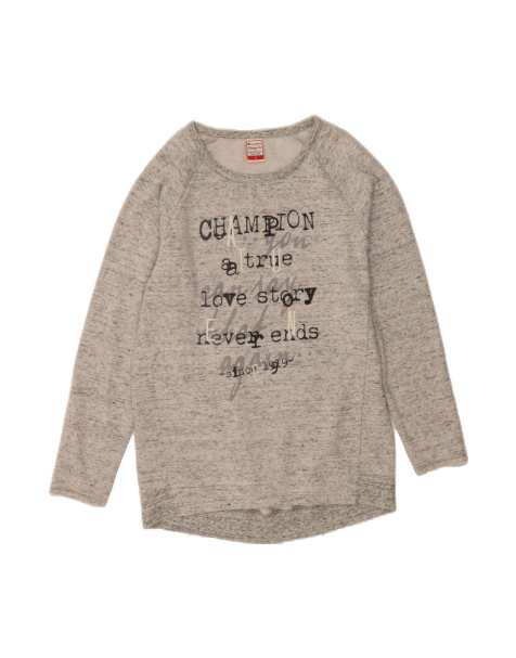 Vintage Champion Heritage Fit Sweatshirt Jumper UK 18 XL In Grey Flecked - view 1