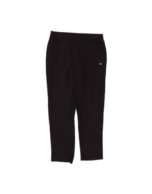 Vintage Champion Heritage Fit Tracksuit Trousers UK 12 Medium In Black