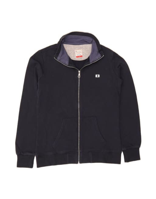 Vintage Champion Herritage Fit Tracksuit Top UK 12 Medium In Blue