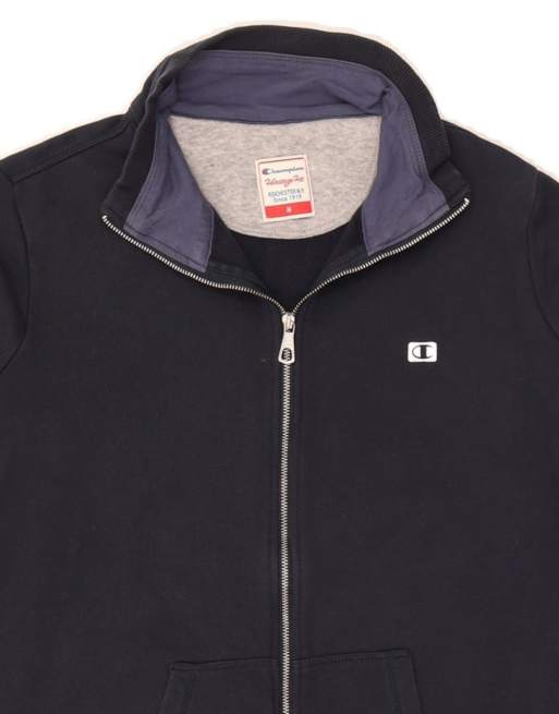 Vintage Champion Herritage Fit Tracksuit Top UK 12 Medium In Blue, 3 of 4