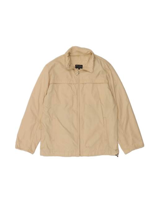 Vintage Champion Hooded Bomber Jacket UK 18 XL In Beige