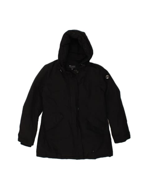 Vintage Champion Hooded Padded Jacket EU 42 Large In Black - view 1