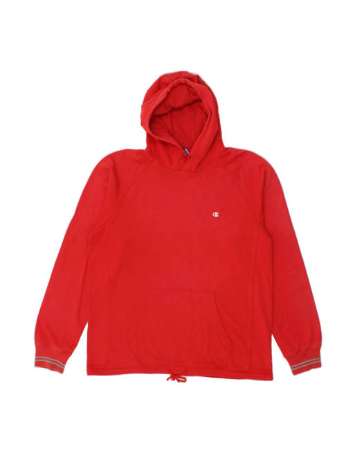 Vintage Champion Hoodie Jumper 2XL In Red
