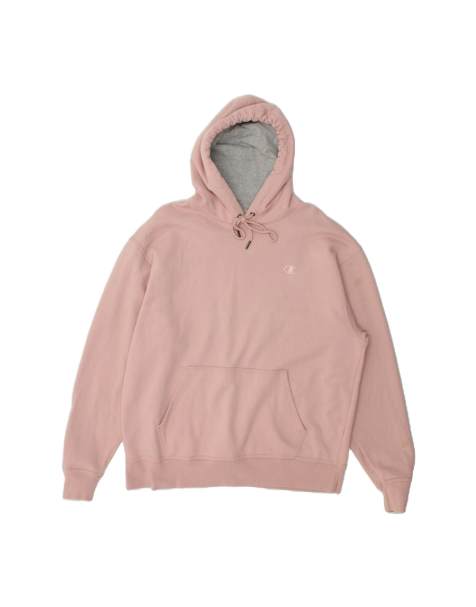 Vintage Champion Hoodie Jumper Large In Pink - view 1