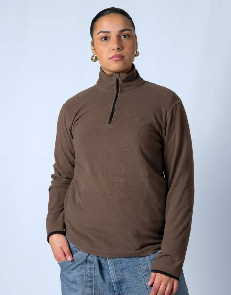 Vintage Champion M Fleece Brown Quarter Zip - view 1