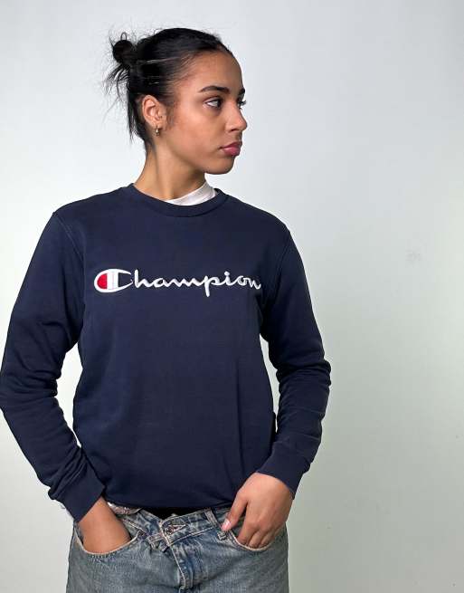 Vintage Champion M Sweatshirt Navy Blue