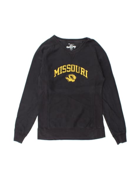 Vintage Champion Missouri Graphic Sweatshirt Jumper UK 14 Medium In Blue - view 1