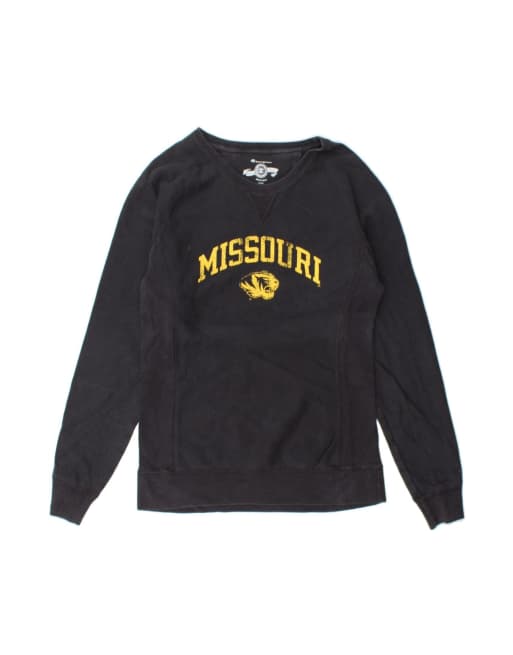 Vintage Champion Missouri Graphic Sweatshirt Jumper UK 14 Medium In Blue