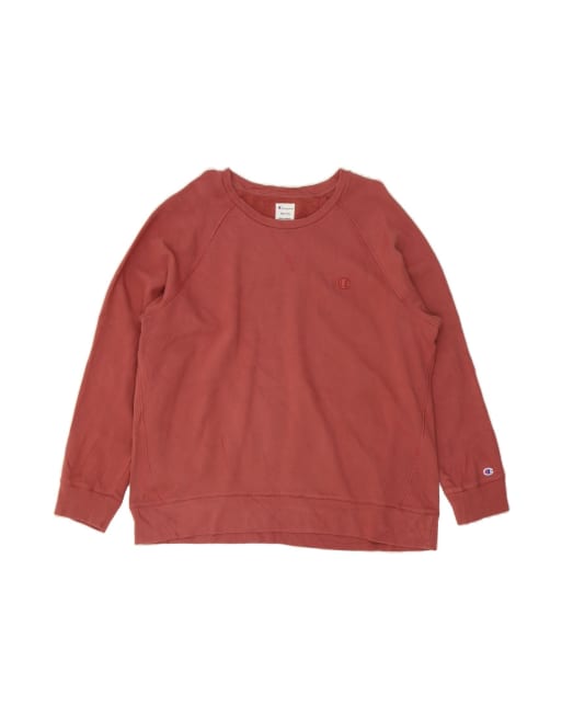 Vintage Champion Oversized Sweatshirt Jumper UK 20 2XL In Maroon