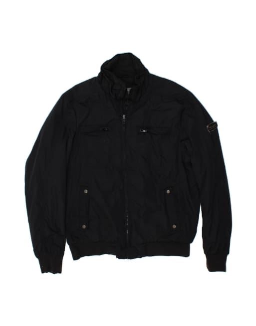 Vintage Champion Padded Bomber Jacket UK 44 2XL In Black