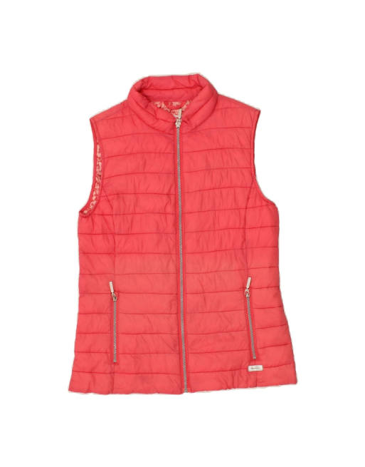 Vintage Champion Padded Gilet It 42 Medium In Pink