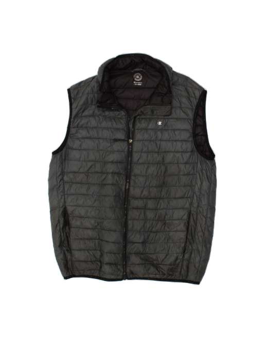 Vintage Champion Padded Gilet UK 44 2XL In Grey