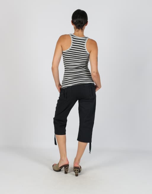 Vintage Champion S capri trouser in black, 3 of 4