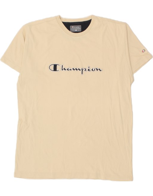 Vintage Champion Size 2XL Graphic T Shirt Top in Beige Fingercroxx Hoodie a imprime au dos et cordon de serrage Noir IiscmShops