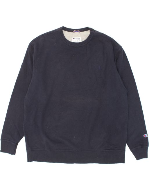 Vintage Champion Size 2XL Sweatshirt Jumper in Navy Blue