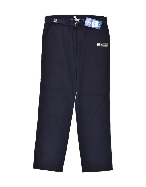 skinny Champion Size 3XL Straight Chino patchwork trousers in Navy Blue