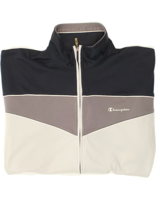 Vintage Champion Size L Colourblock Tracksuit Top Jacket in Black, 4 of 4