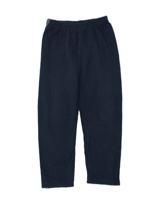 Vintage Champion Size L Graphic Tracksuit Trousers in Navy Blue