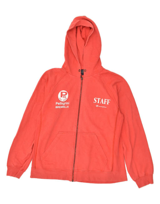 Red vintage champion sweater zip hot sale