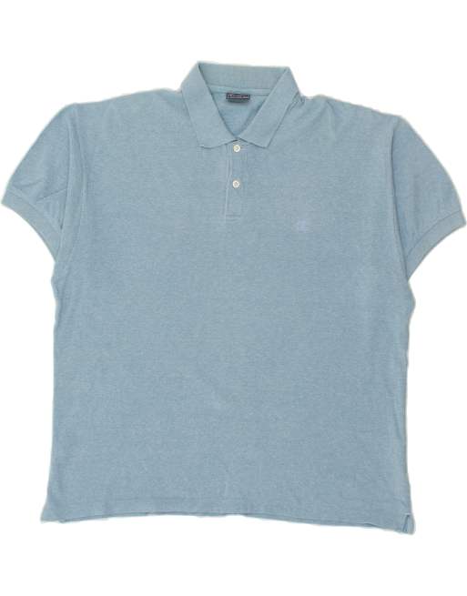 Vintage Champion Size L Polo Shirt in Blue