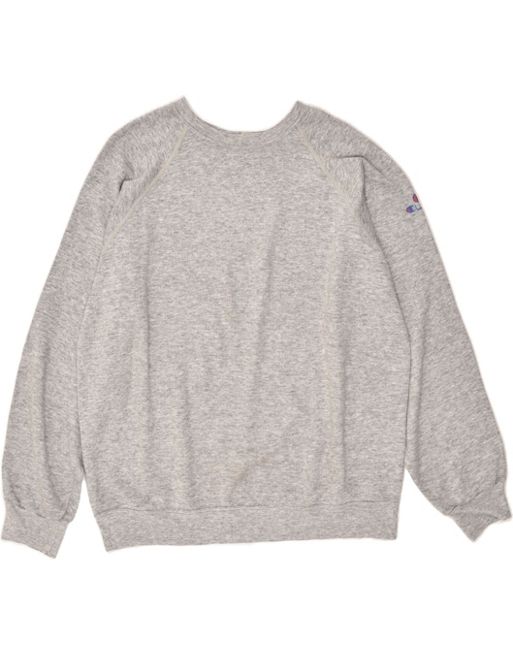 Vintage Champion Size L Sweatshirt Jumper in Grey