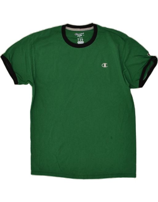 Vintage Champion Size L T-Shirt Top in Green