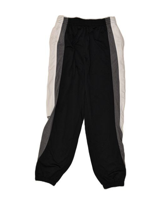 Vintage Champion Size M Colourblock Graphic Tracksuit Trousers Joggers in Black