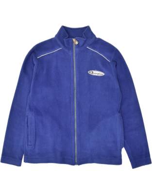 Vintage Champion Size M Fleece Jacket in Blue