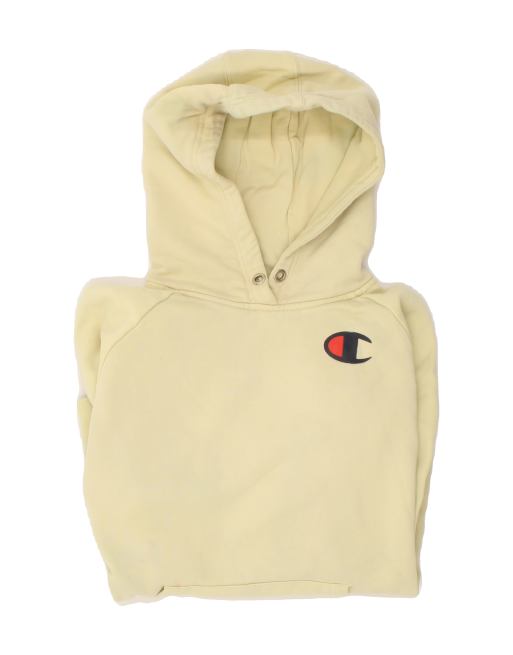 Vintage Champion Size M Graphic Hoodie Jumper in Yellow ASOS