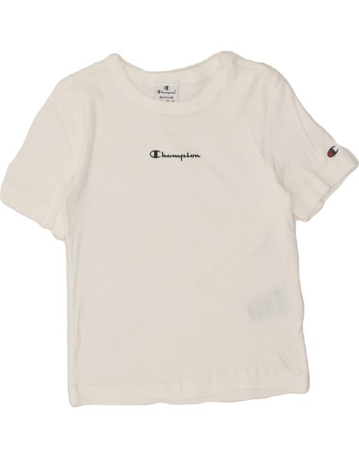 Vintage Champion Size M Graphic T-Shirt Top in White